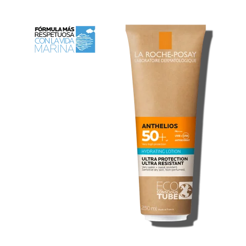 Anthelios Leche Hidratante Eco-sostenible SPF 50+.