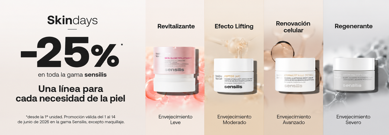 Skindays Sensilis – 25% en toda la gama